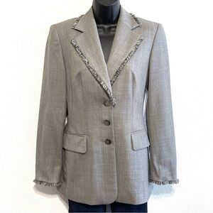 Escada Ermenegildo Zegna Woman 100% New WOOL Blazer Coat Jacket Size: 34 US S